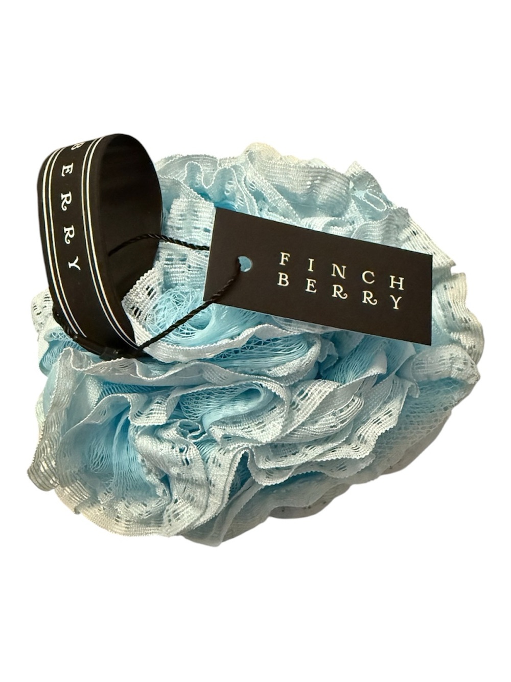 Light Blue Lace Bath Pouf